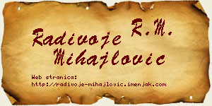 Radivoje Mihajlović vizit kartica